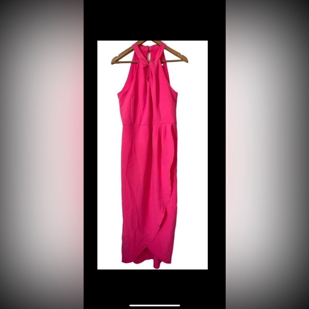 Julia Jordan Knot Neck Tulip Hem Dress Size 10 - Picture 4 of 9